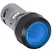 Drukknop Drukknoppen / Compact ABB Componenten Vlakke drukknop terugverend 1 maak contact blauw verlicht 220V ac/dc 1SFA619100R1314